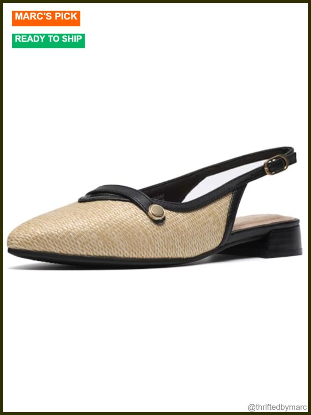 Clarks Natalyn Sling Low Heel Slingback Pointed Toe Flats for Business Casual